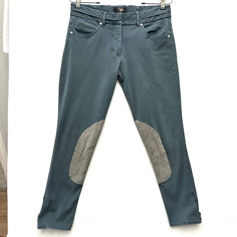 Le Fash Womens 28R Knee‎ Patch Horseback Riding Pants Breeches Teal